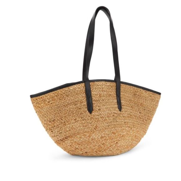 Zadig & Voltaire Initiale Woven Jute Tote FLAWED - Picture 5 of 14